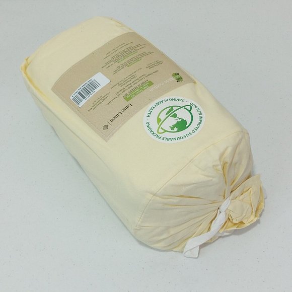 King Size 4 Piece 100% Organic Cotton Sheet Set Light Yellow Color - Picture 4 of 12